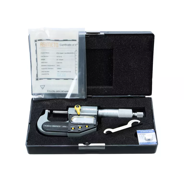Микрометр трубный цифровой IP65 0,001 мм, 0-25 мм, тип K