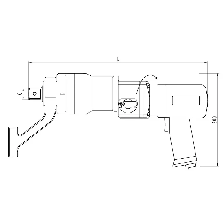 GARWIN 531220-6200 Мультипликатор пневматический двухскоростной; прямой; 6200 Нм