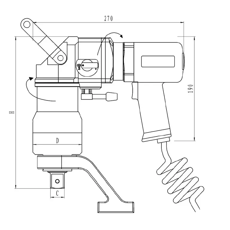 GARWIN 531230-12000 Мультипликатор пневматический двухскоростной; угловой; 12000 Нм
