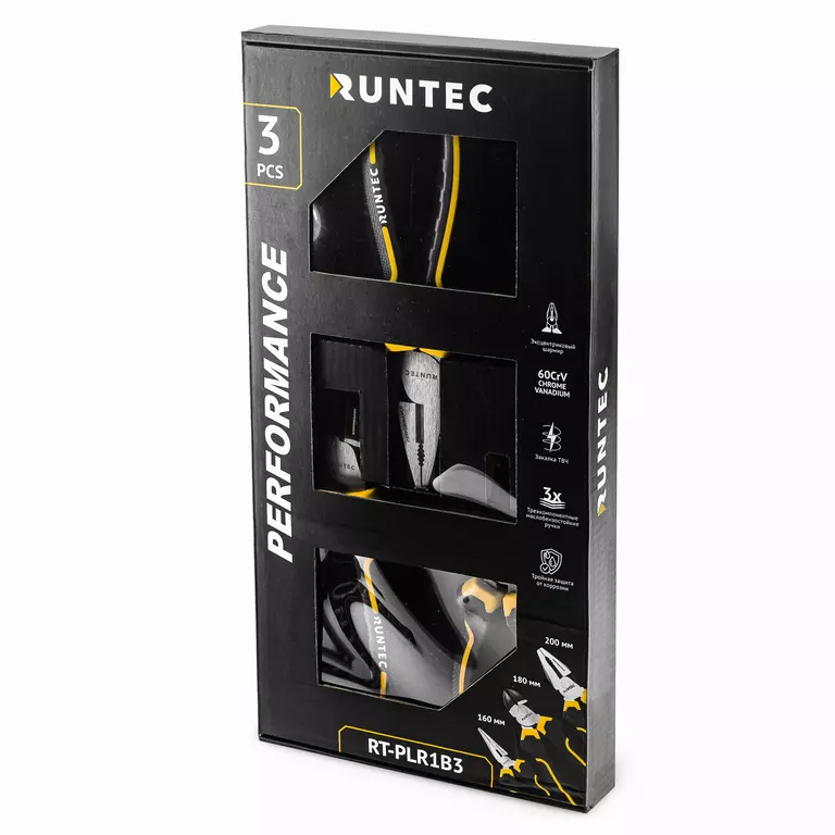 Набор шарнирно-губцевого инструмента RUNTEC, 3 предмета