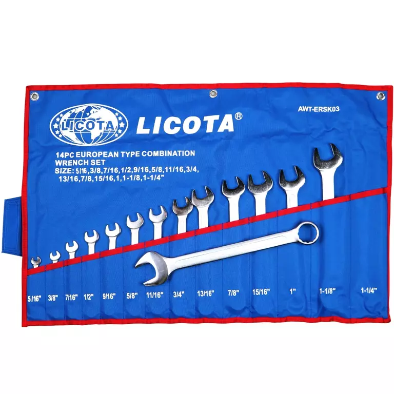 Licota AWT-ERSK03 Набор ключей комбинированных дюймовых 14 предметов 5/16-1-1/4" Licota AWT-ERSK03 Набор ключей комбинированных дюймовых 14 предметов 5/16-1-1/4"