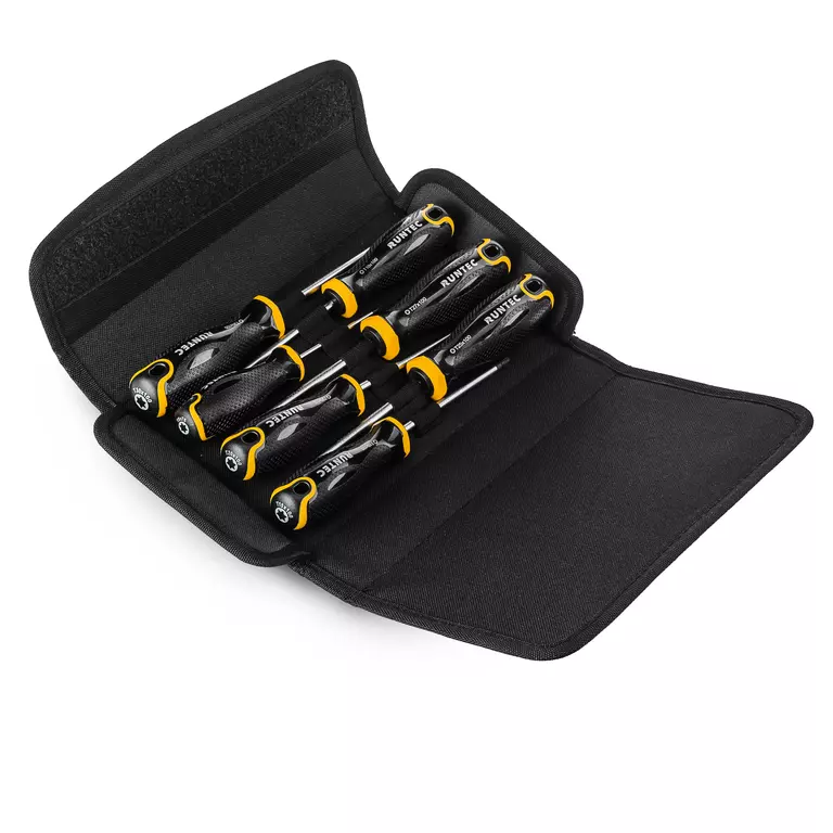Набор отверток RUNTEC S2 TORX в сумке, 7 предметов Набор отверток RUNTEC S2 TORX в сумке, 7 предметов