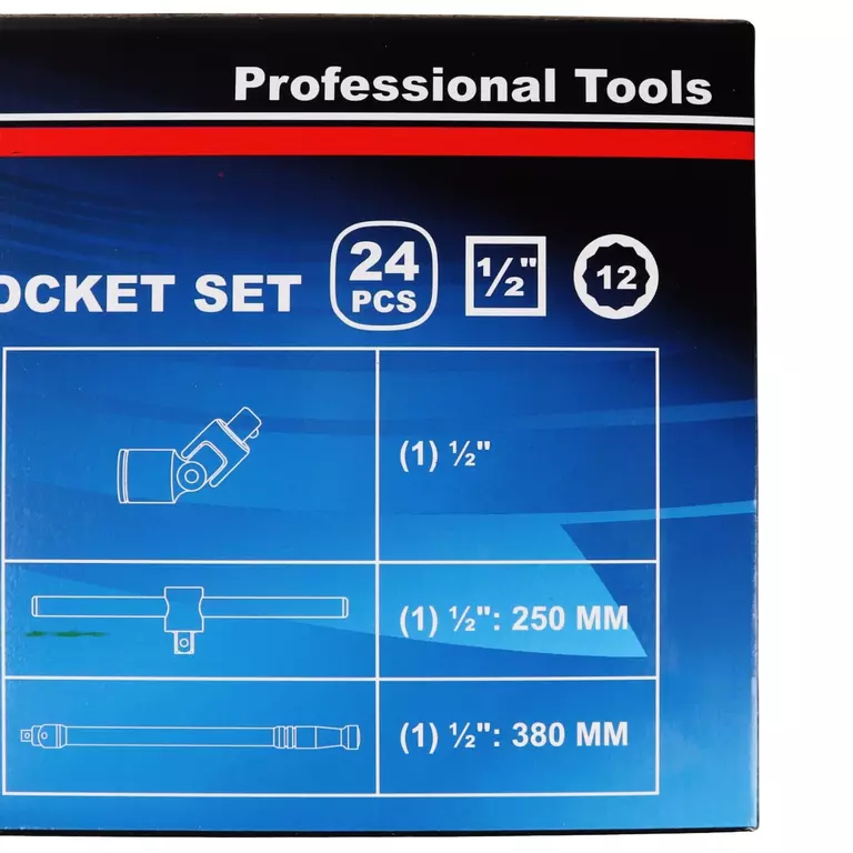 Licota ALT-5002WS Набор торцевых головок 1/2", 12гр., 5/16 - 1-1/4", 24пр.
