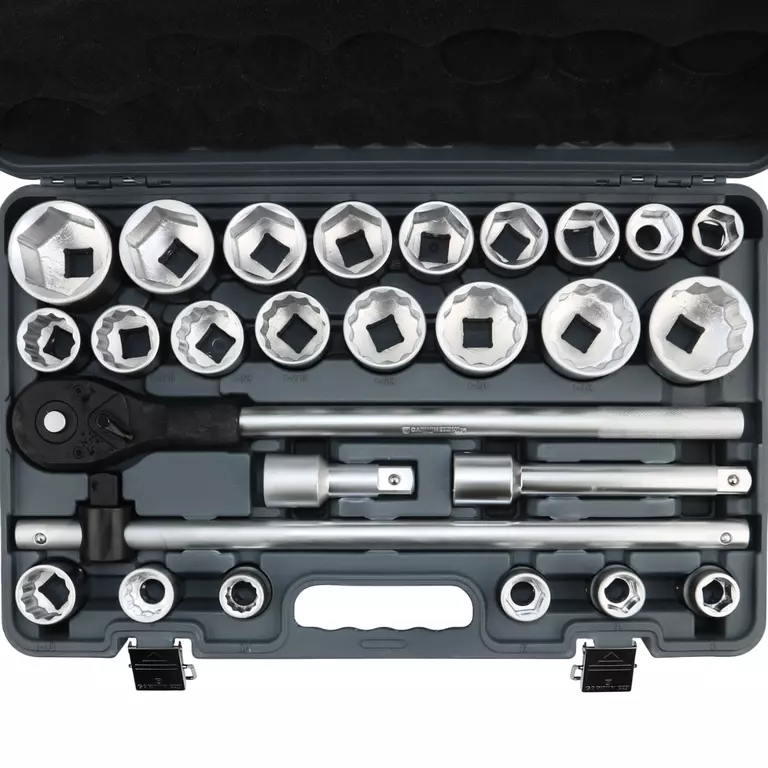 Набор торцевых головок 3/4" дюйм. и метр. 27 пр. (3/4"-2", 19-50 мм)