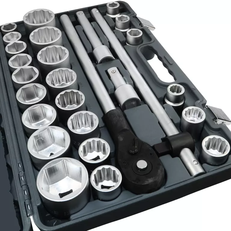 Набор торцевых головок 3/4" дюйм. и метр. 27 пр. (3/4"-2", 19-50 мм)
