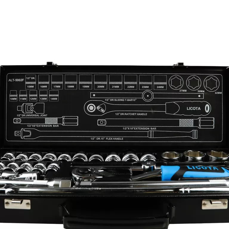 Licota ALT-5002F-RU Набор торцевых головок 1/2" 24пр. 10 - 32 мм