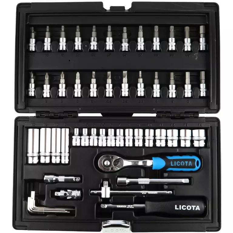 Licota ALK-8003F Набор торцевых головок 1/4" 6гр. 54пр.