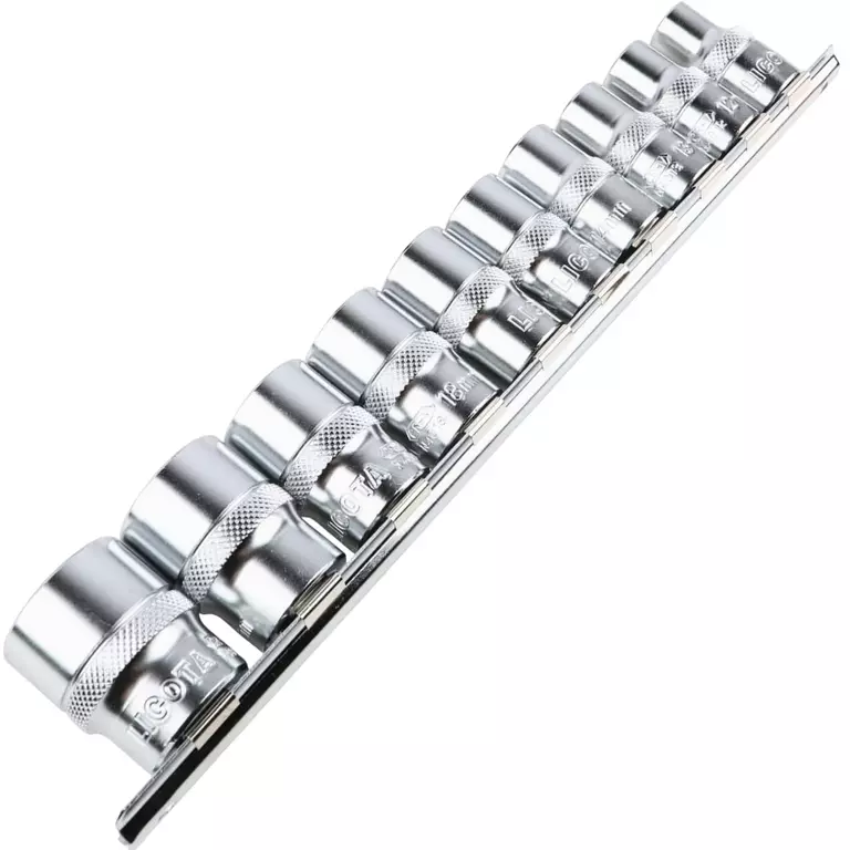 Licota TBS-22105 Набор торцевых головок 1/2" 6 гр. 10-24 мм 10пр. на линейке
