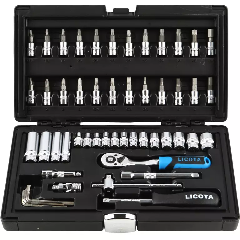 Licota ALK-8003F Набор торцевых головок 1/4" 6гр. 54пр.