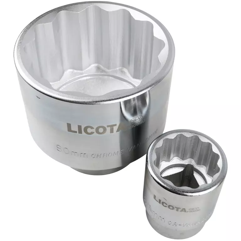Licota TSK-20141-12 Набор торцевых головок 1", 12 гр., 15 пр., 36-80 мм