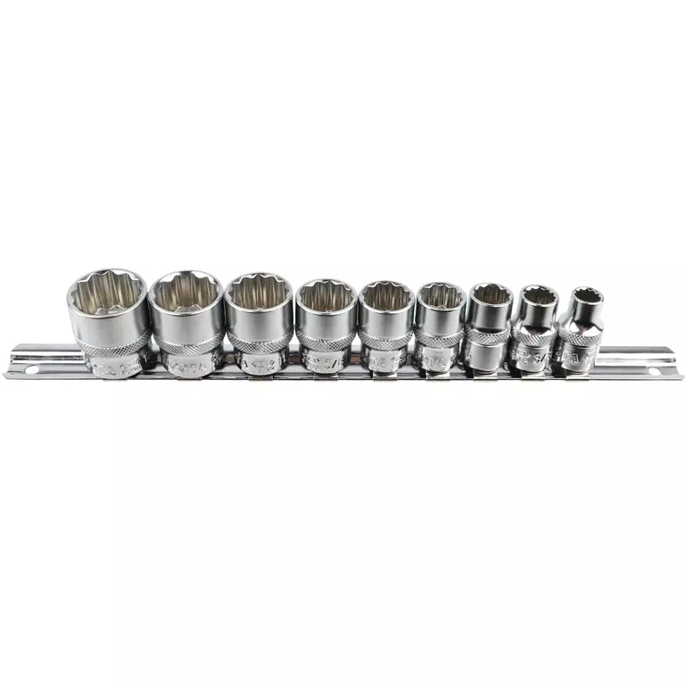 Licota TBS-22004 Набор торцевых головок 3/8" 12 гр. 5/16"-13/16" 9пр. на линейке