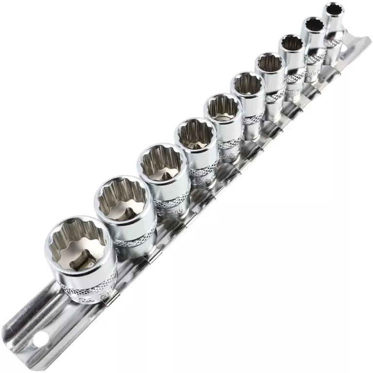 Licota TBS-22002 Набор торцевых головок 1/4" 12 гр. 3/16"-9/16" 10пр. на линейке