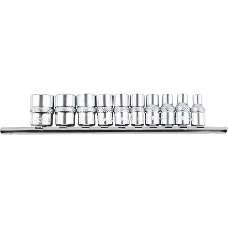 Licota TBS-22002 Набор торцевых головок 1/4" 12 гр. 3/16"-9/16" 10пр. на линейке