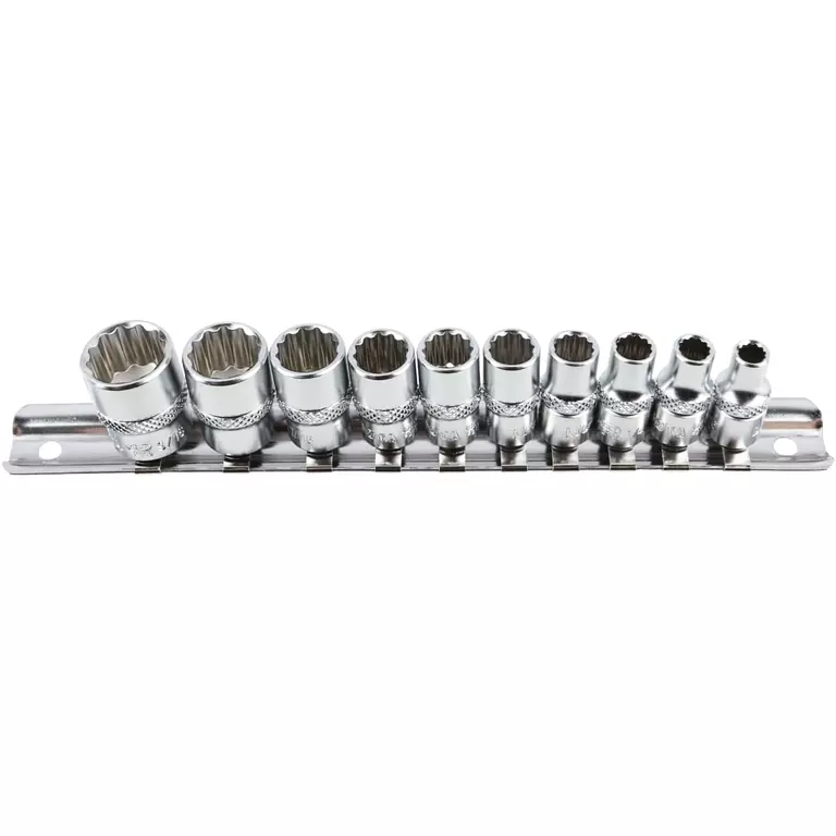 Licota TBS-22002 Набор торцевых головок 1/4" 12 гр. 3/16"-9/16" 10пр. на линейке