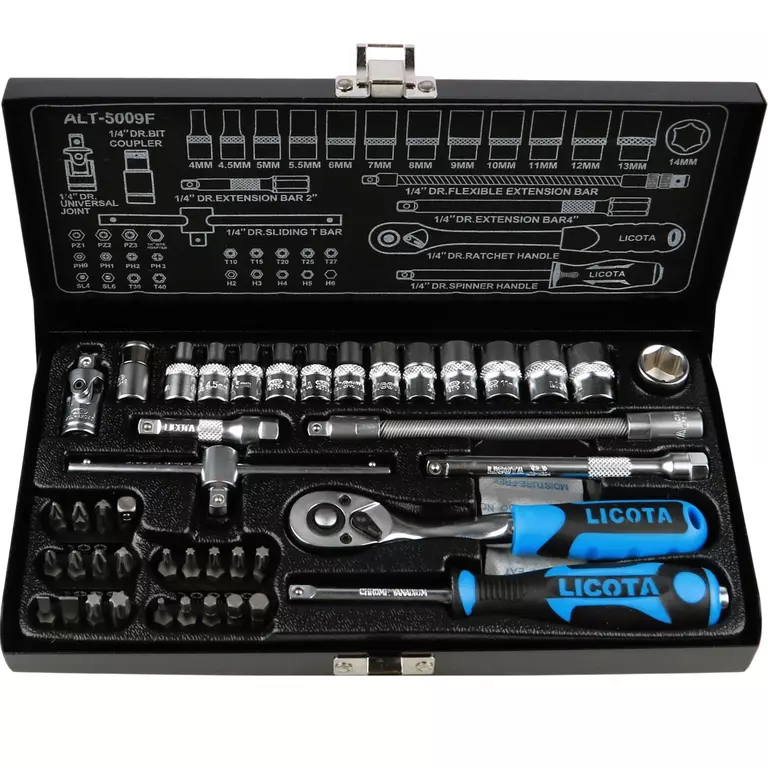 Licota ALT-5009F Набор торцевых головок 1/4" 43пр.