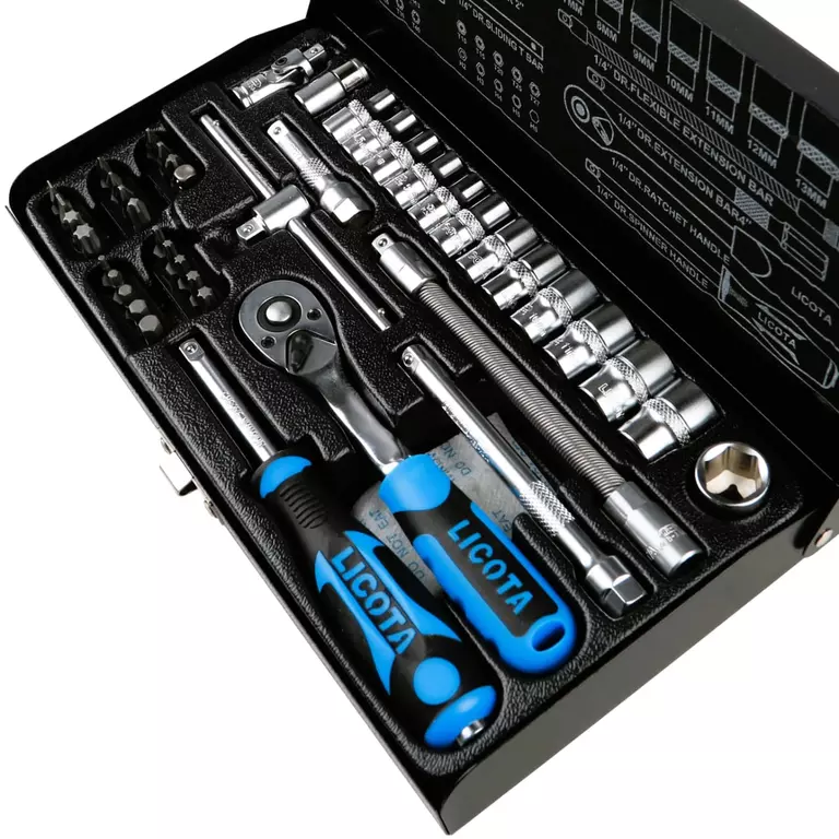 Licota ALT-5009F Набор торцевых головок 1/4" 43пр.