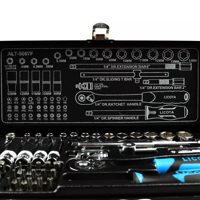 Licota ALT-5007F Набор торцевых головок 1/4" 52пр