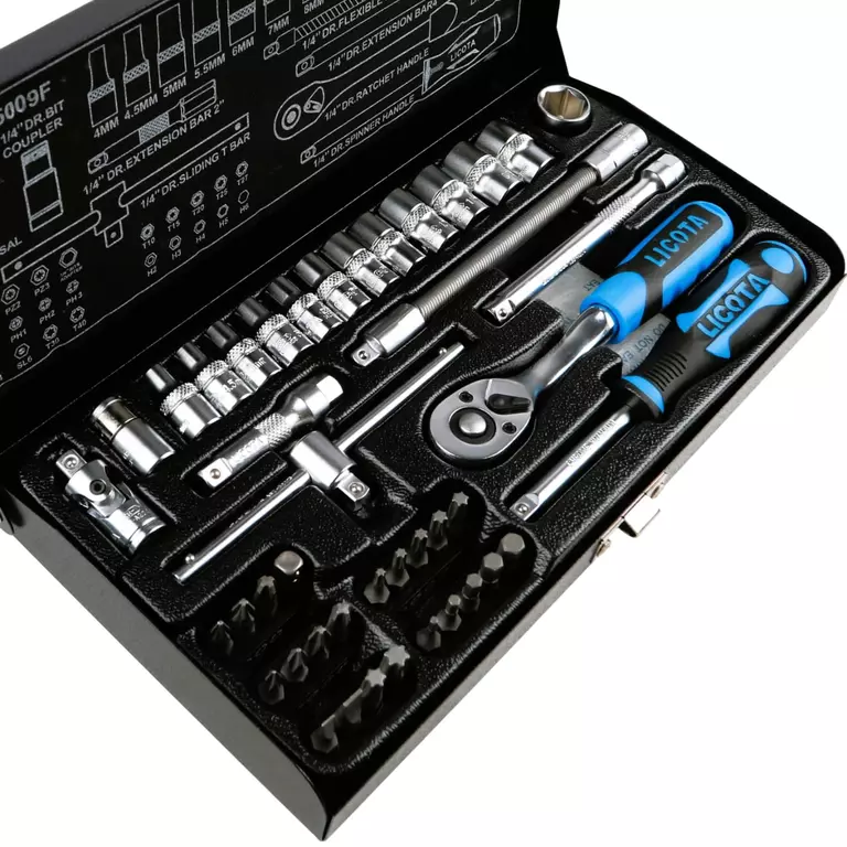 Licota ALT-5009F Набор торцевых головок 1/4" 43пр.