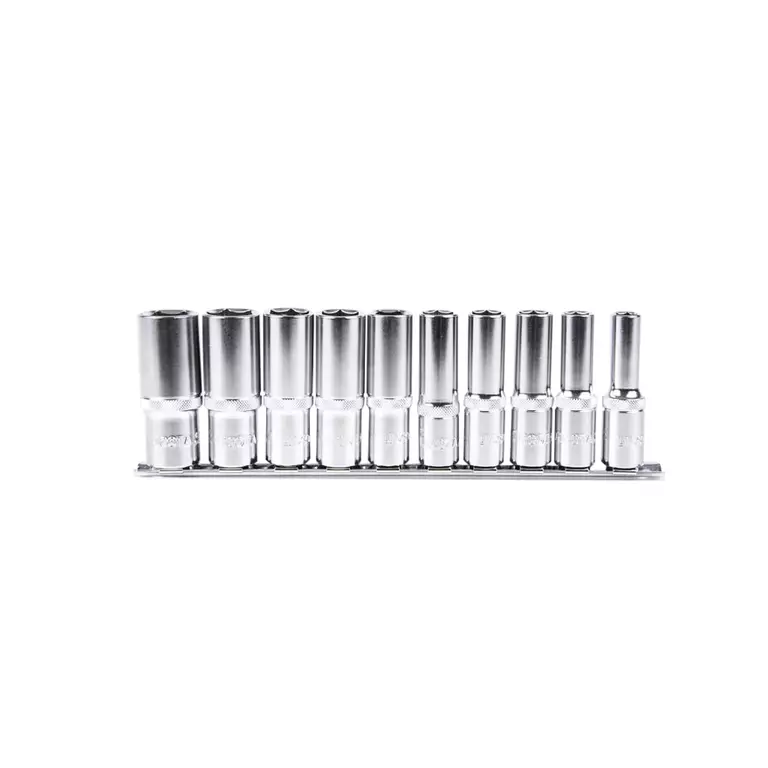 Licota TBS-23002 Набор глубоких торцевых головок 1/4" 12 гр. 3/16"-9/16" 10пр. на линейке
