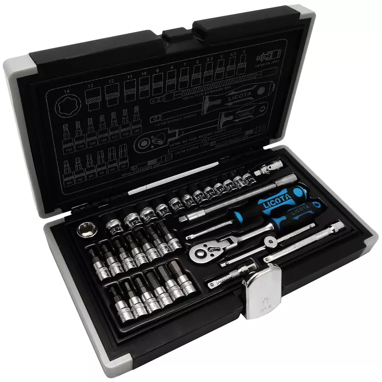 Licota ALK-0003 Набор торцевых головок 1/4" 33пр super lock