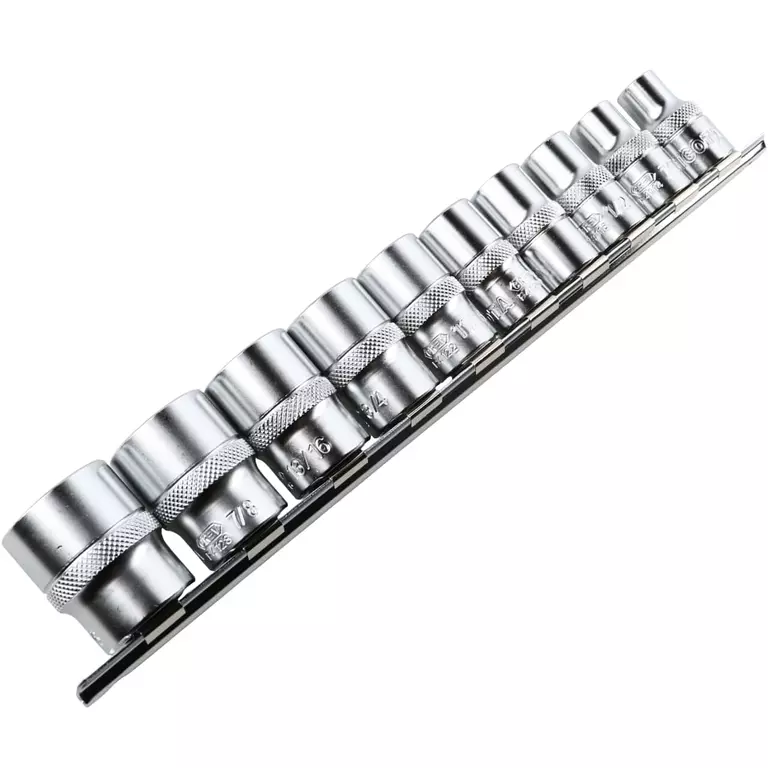 Licota TBS-22006 Набор торцевых головок 1/2" 12 гр. 3/8"-15/16" 10пр. на линейке