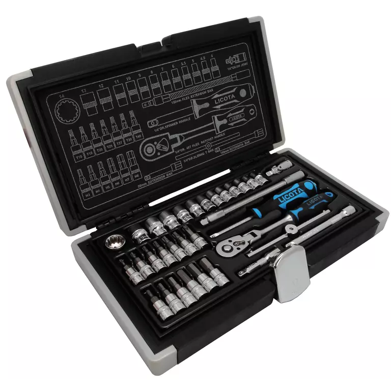 Licota ALK-0003P Набор торцевых головок 1/4" 33пр spline