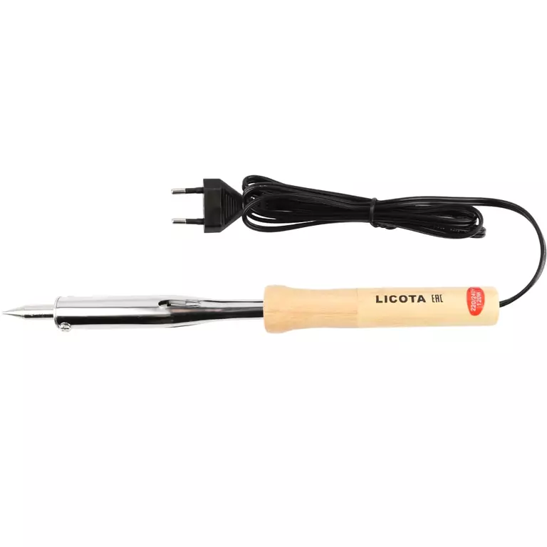 Licota AET-6006GD Паяльник с деревянной ручкой, 120 Вт, 220 В Licota AET-6006GD Паяльник с деревянной ручкой, 120 Вт, 220 В