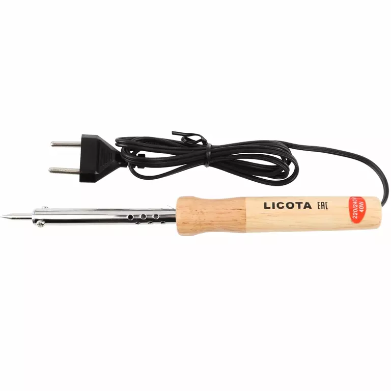 Licota AET-6006CD Паяльник с деревянной ручкой, 40 Вт, 220 В Licota AET-6006CD Паяльник с деревянной ручкой, 40 Вт, 220 В