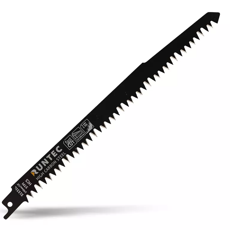 Полотно для сабельной пилы по дереву RUNTEC S 1531 L, HCS, 240 мм, 5 шт