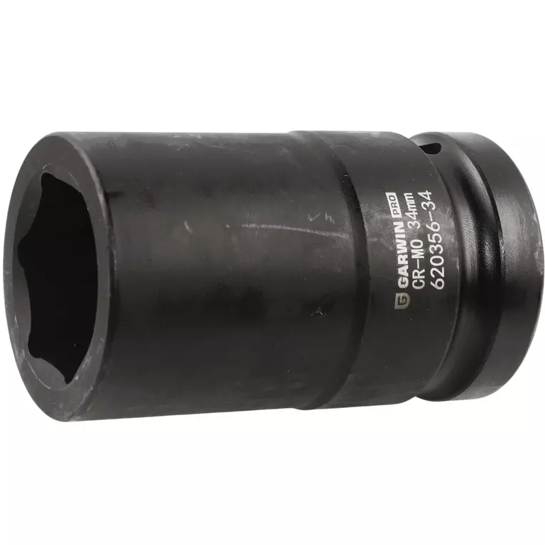 GARWIN PRO 620356-34 Головка торцевая ударная глубокая 1", 6 гр., 34 мм