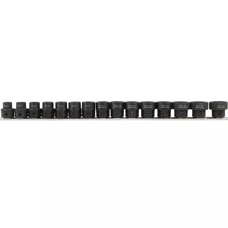 Набор ударных головок 1/2" 15 пр. W/HEX 10-24 мм, L= 28 mm