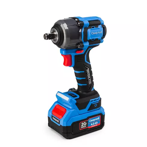 Гайковерт ударный аккумуляторный 1/2", 20В, 2*4 А*ч, 950 Нм