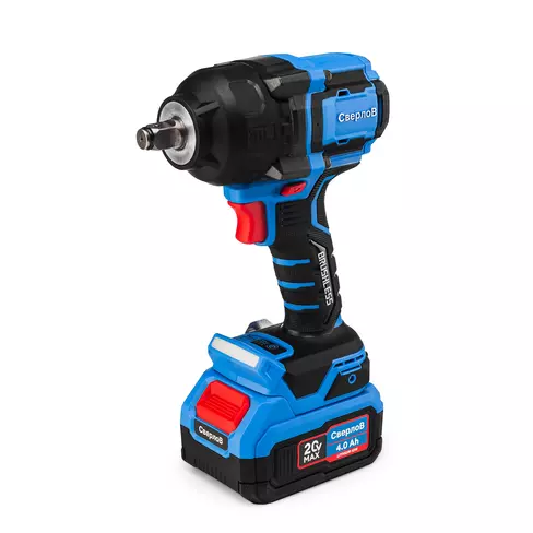 Гайковерт ударный аккумуляторный 1/2", 20В, 2*4 А*ч, 1100 Нм