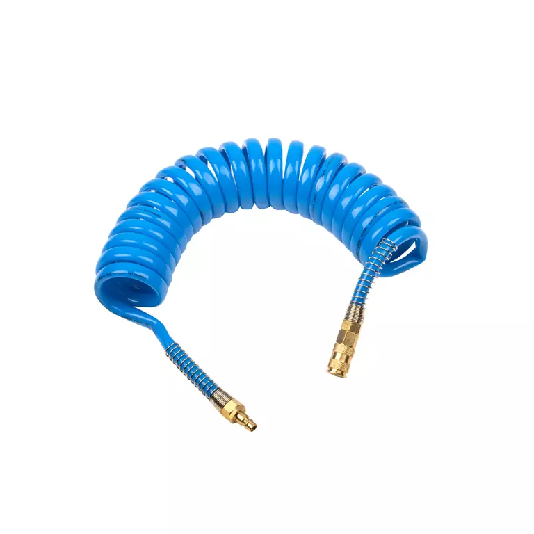 GARWIN PRO 808750-1014-05 Шланг полиуретан (PU) 14*10, витой, 5 м, синий, БРС в комплекте GARWIN PRO 808750-1014-05 Шланг полиуретан (PU) 14*10, витой, 5 м, синий, БРС в комплекте