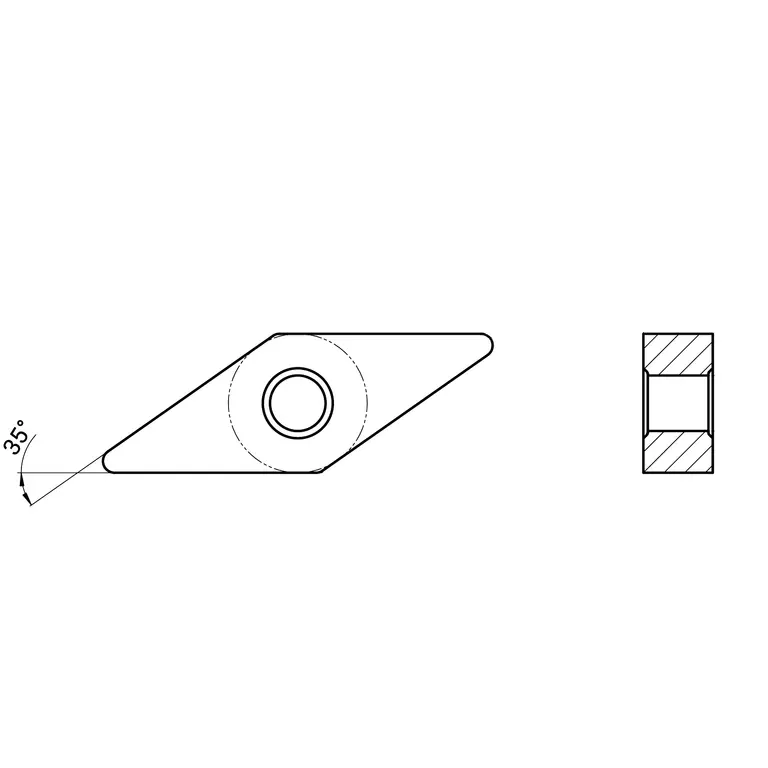 Пластина токарная для получист./получерн. обработки углеродистых сталей и чугуна