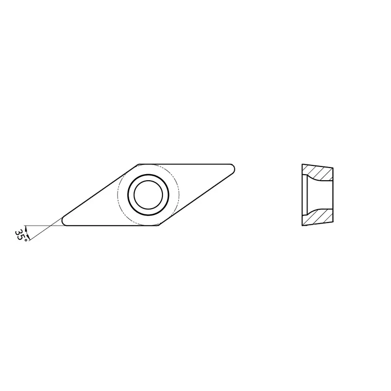 Пластина токарная для получист./получерн. обработки нержавеющих сталей и жаропрочных сплавов