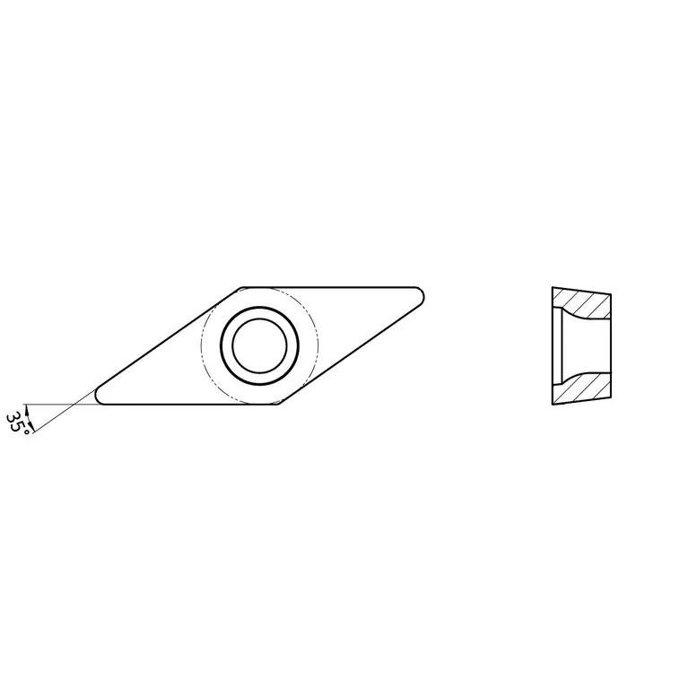 Пластина токарная для получист./получерн. обработки нержавеющих сталей и жаропрочных сплавов