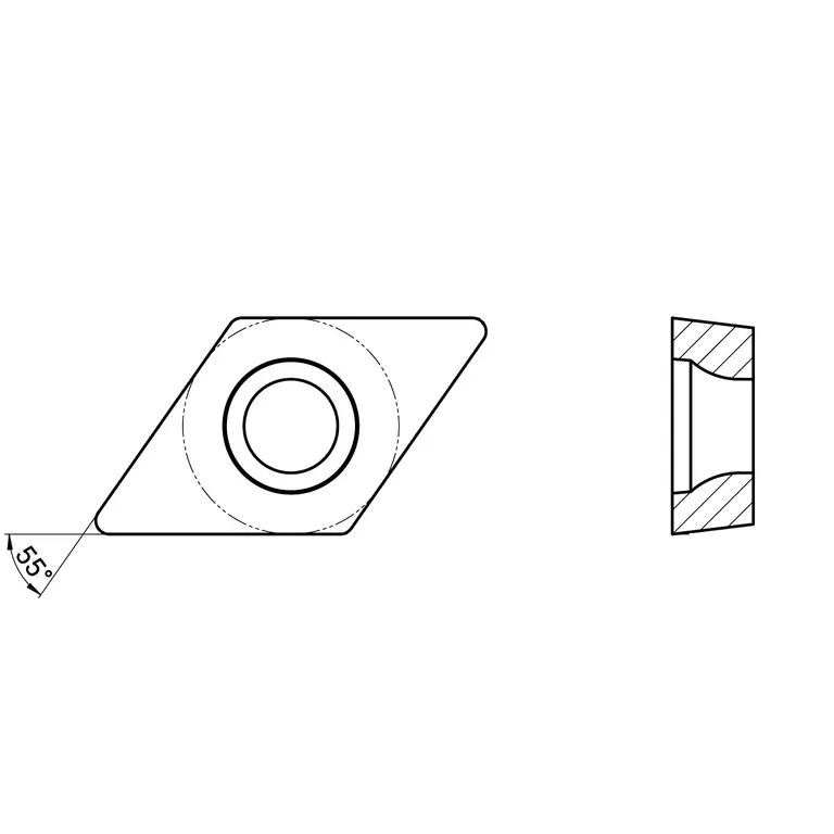 Пластина токарная для чистовой обработки углеродистых сталей и чугуна