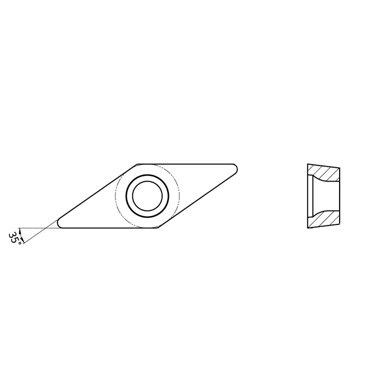 Пластина токарная для чистовой обработки нержавеющих сталей и жаропрочных сплавов