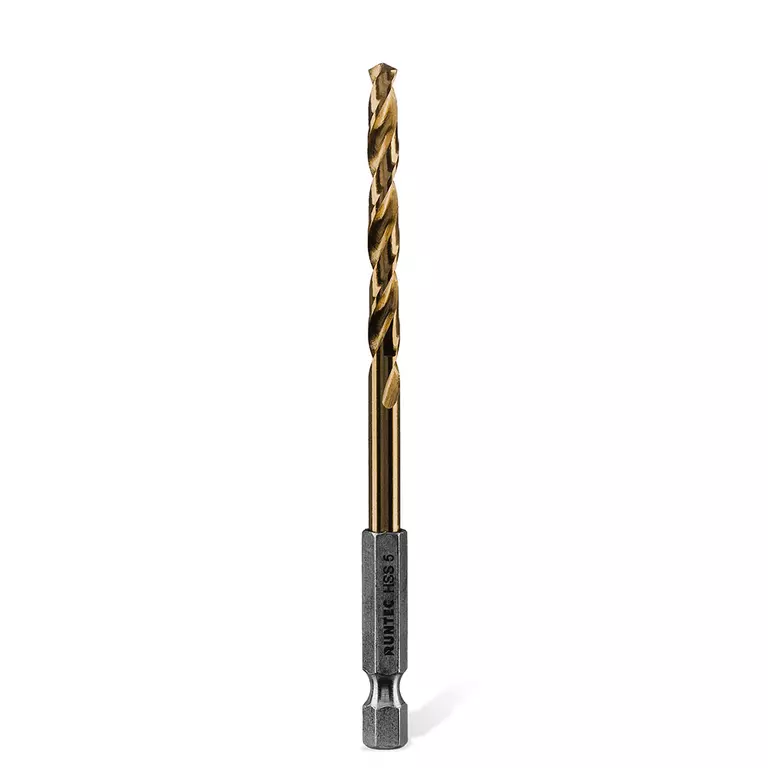 Сверло по металлу Runtec HSS-TiN 5 x 106мм HEX 1/4"