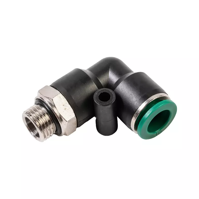 GARWIN PRO 808520-Г-10-14-1 Уголок M1/4" цанга 10 мм, с уплотнением, пластм. корпус GARWIN PRO 808520-Г-10-14-1 Уголок M1/4" цанга 10 мм, с уплотнением, пластм. корпус