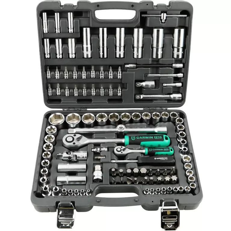 GARWIN 641080 Набор ручных инструментов 1/4" и 1/2" 6 гр. 108 предметов GARWIN 641080 Набор ручных инструментов 1/4" и 1/2" 6 гр. 108 предметов