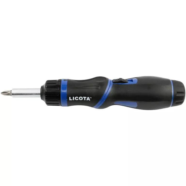 Licota ARD-12K04 Отвертка трещоточная с поворотной ручкой и сменными вставками 1/4", 9 пр.