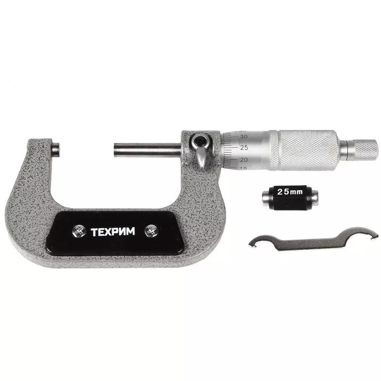 ТЕХРИМ T050006 Микрометр МК-50, 50 мм - 0.01 КЛ.1, ГОСТ 6507-90