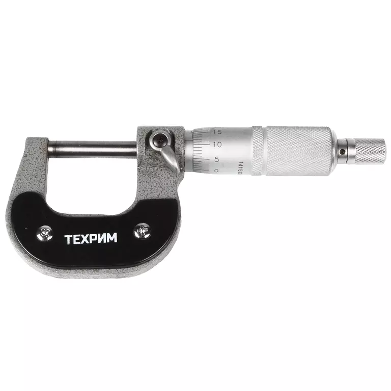 ТЕХРИМ T050005 Микрометр МК-25, 25 мм - 0.01 КЛ.1, ГОСТ6507-90