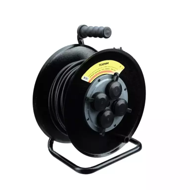 ТЕХРИМ 51510-4*30_3*2,5_IP44KG Силовой удлинитель 4-х местный с/з 30 м на мет. Катушке, КГ 3х2,5, IP44, 25А